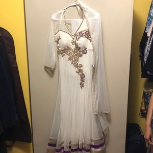 White Indian gown